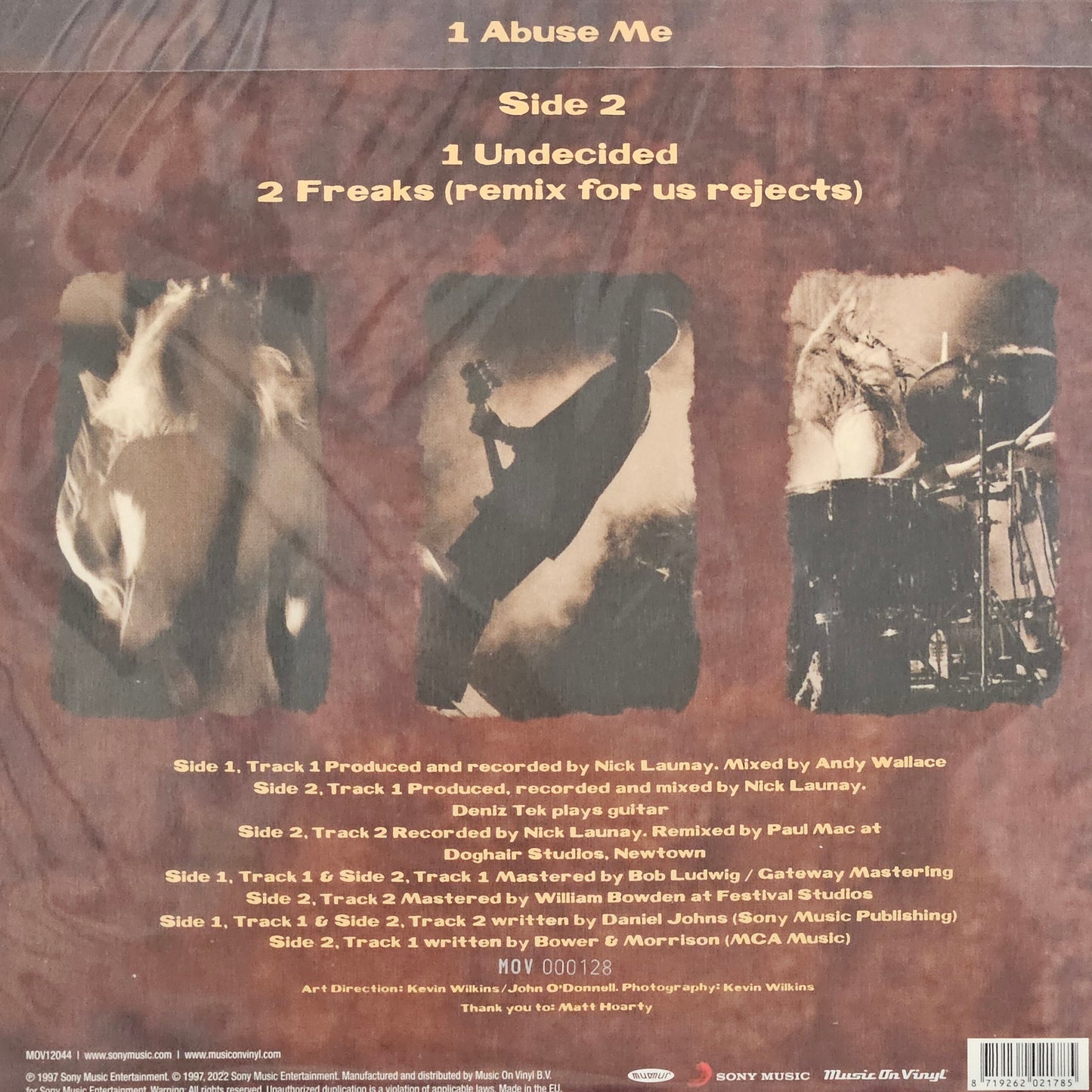 SILVERCHAIR - ABUSE ME  VINYL LIMITED EDITION /1500 RED BLACK WHITE COLOURED