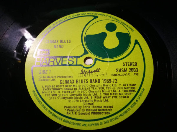 Climax Blues Band : 1969 / 1972 (LP, Comp, Tex)