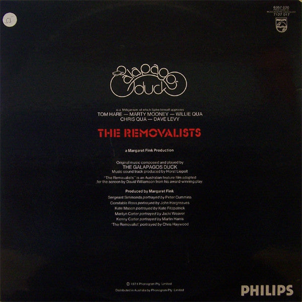 The Galapagos Duck* : The Removalists (Original Soundtrack) (LP)