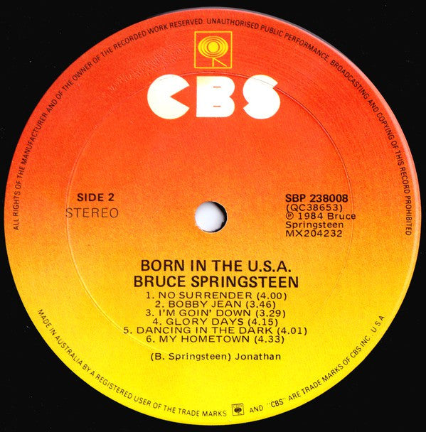 Bruce Springsteen : Born In The U.S.A. (LP, Album)