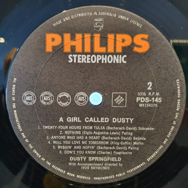 Dusty Springfield : A Girl Called Dusty (LP, Album, RE)