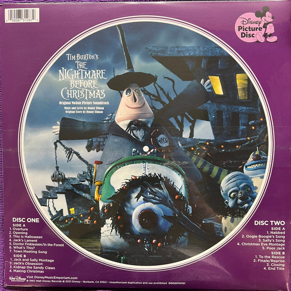 Danny Elfman : Tim Burton's The Nightmare Before Christmas (Original Motion Picture Soundtrack) (2xLP, Ltd, Pic, RE)