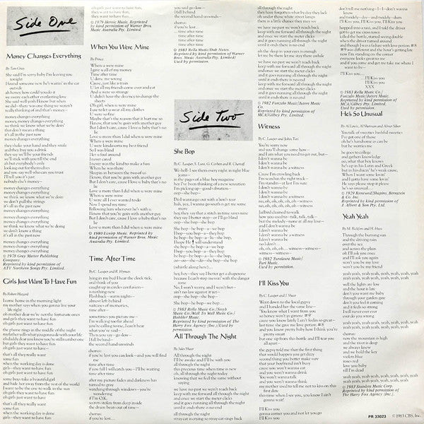 Cyndi Lauper : She's So Unusual (LP, Album, RE)