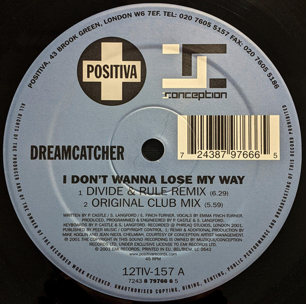Dreamcatcher : I Don't Wanna Lose My Way  (12", Dif)