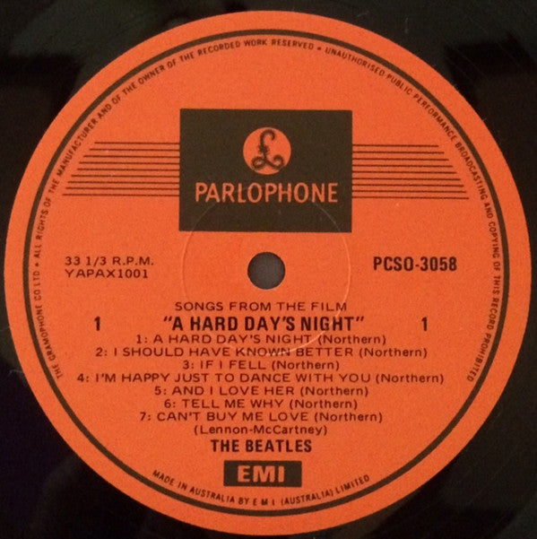 The Beatles : A Hard Day's Night (LP, Album, RE)