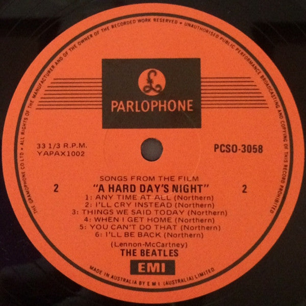 The Beatles : A Hard Day's Night (LP, Album, RE)