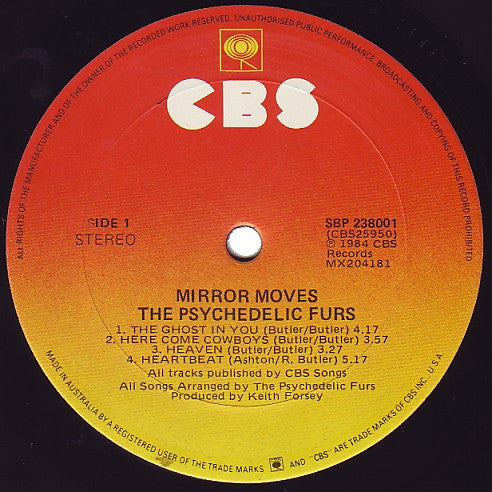 The Psychedelic Furs : Mirror Moves (LP, Album)