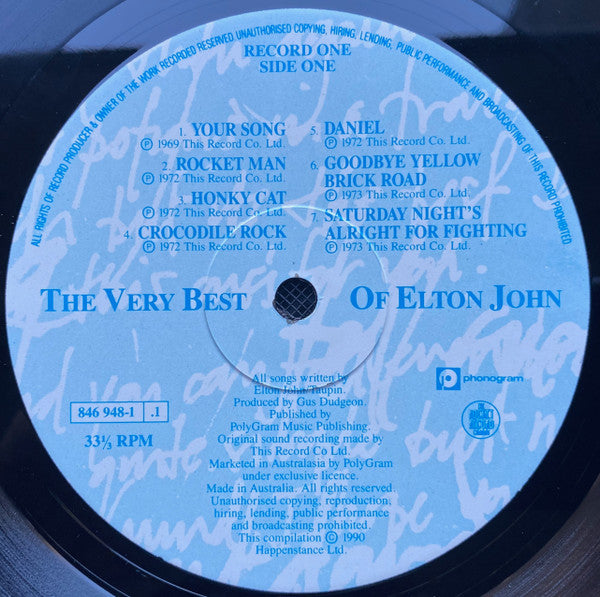 Elton John : The Very Best Of Elton John (2xLP, Comp)