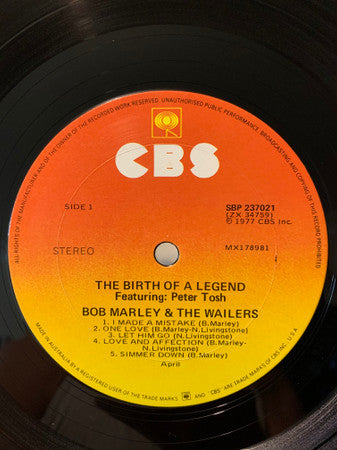Bob Marley & The Wailers : The Birth Of A Legend (LP, Comp)