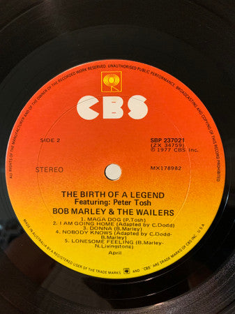 Bob Marley & The Wailers : The Birth Of A Legend (LP, Comp)