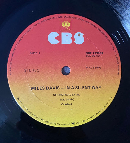 Miles Davis : In A Silent Way (LP, Album, RP)