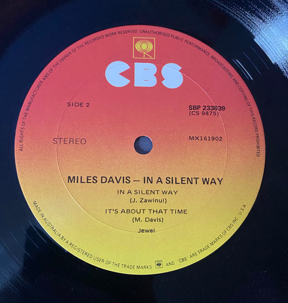 Miles Davis : In A Silent Way (LP, Album, RP)