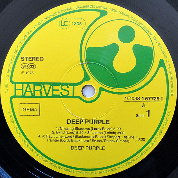 Deep Purple : Deep Purple (LP, Album, RE)
