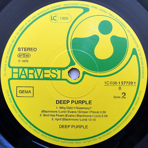 Deep Purple : Deep Purple (LP, Album, RE)