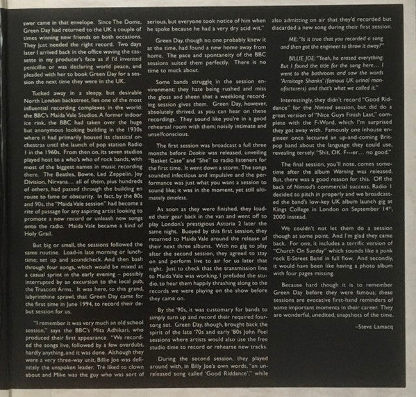 Green Day : BBC Sessions (2xLP, Comp, Cle)
