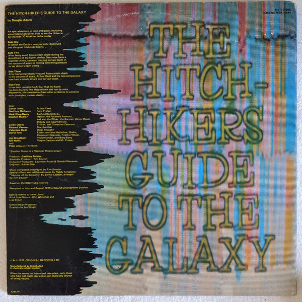 Douglas Adams : The Hitch-Hiker's Guide To The Galaxy (2xLP, Album)