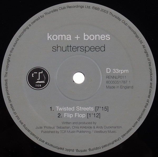 Koma & Bones : Shutterspeed (2xLP)