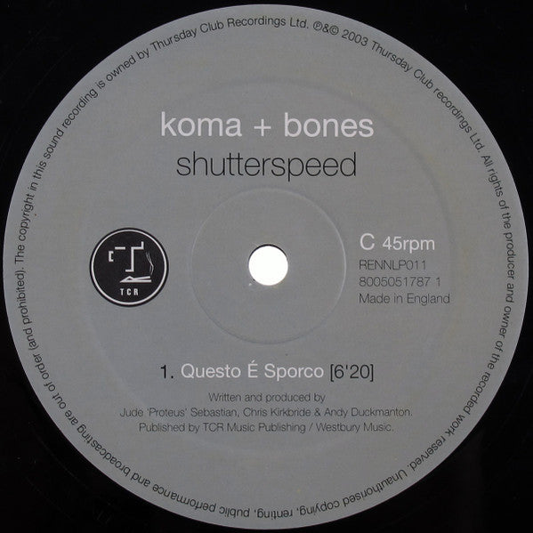 Koma & Bones : Shutterspeed (2xLP)