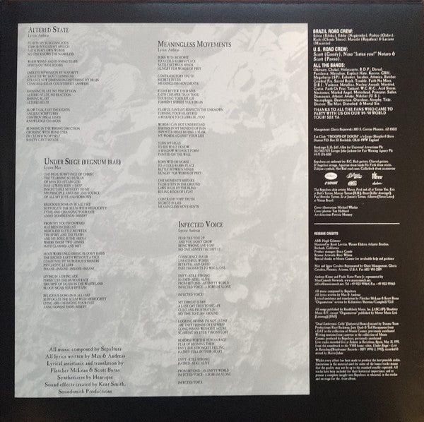 Sepultura : Arise (LP, Album, RM + LP, Comp + RE, RP, 180)