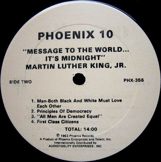 Dr. Martin Luther King, Jr. : Message To The World.../...It's Midnight (LP)