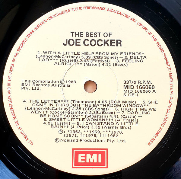 Joe Cocker : The Best Of Joe Cocker (LP, Comp)