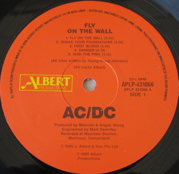 AC/DC : Fly On The Wall (LP, Album, RP)