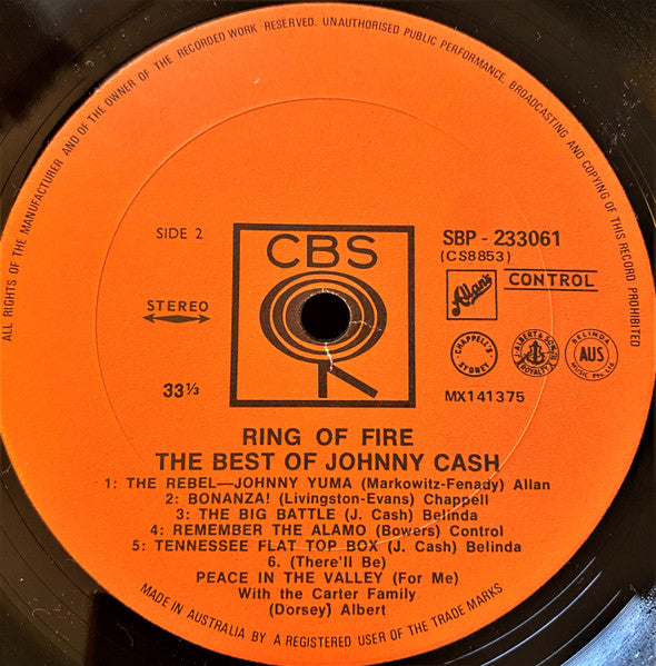 Johnny Cash : Ring Of Fire (The Best Of Johnny Cash) (LP, Comp)