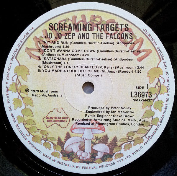 Jo Jo Zep And The Falcons : Screaming Targets (LP, Album, Gat)