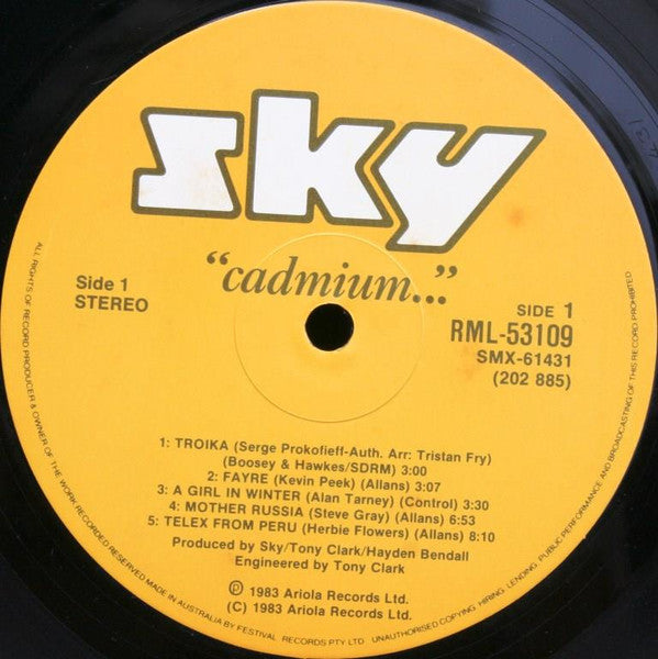Sky (4) : Cadmium (LP, Album, RP)