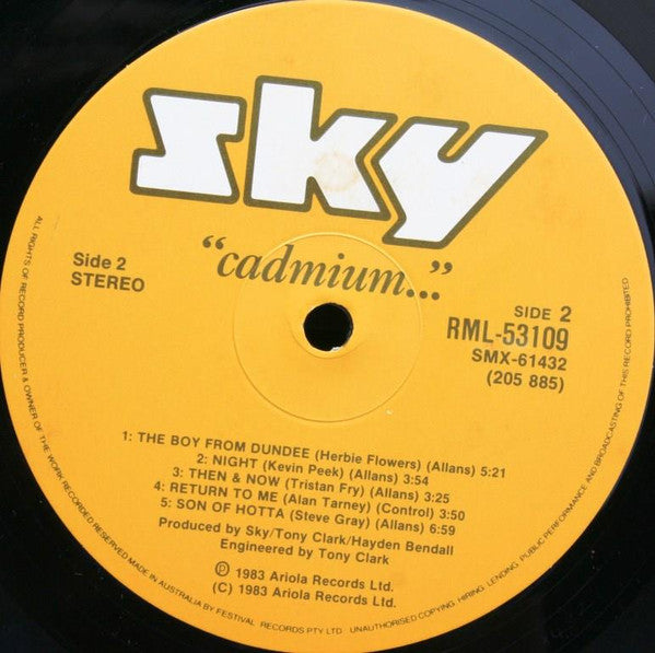 Sky (4) : Cadmium (LP, Album, RP)