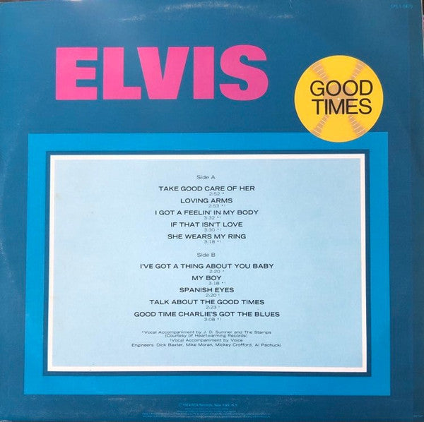 Elvis Presley : Good Times (LP, Album)