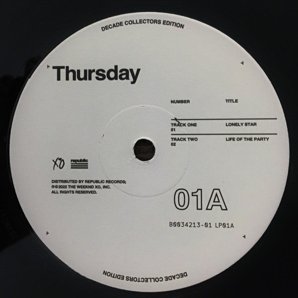 The Weeknd : Thursday (2xLP, Ltd, Mixtape, RE, Dec)
