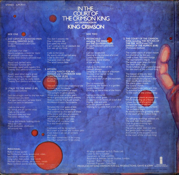 King Crimson : In The Court Of The Crimson King (An Observation By King Crimson) (LP, Album)