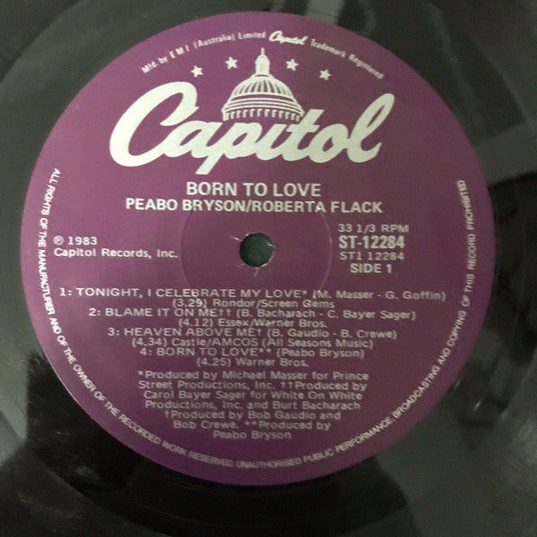 Peabo Bryson & Roberta Flack : Born To Love (LP, Album)