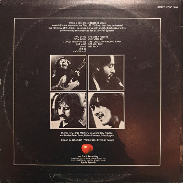 The Beatles : Let It Be (LP, Album, RE)