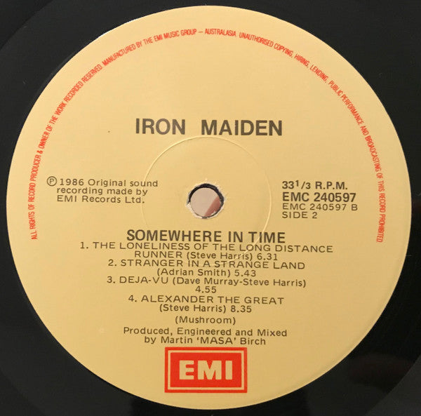 Iron Maiden : Somewhere In Time (LP, Album)