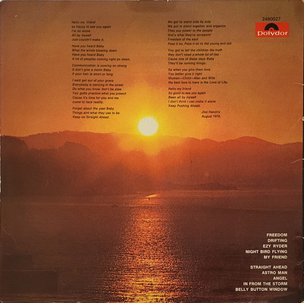 Jimi Hendrix : The Cry Of Love (LP, Album, Gat)