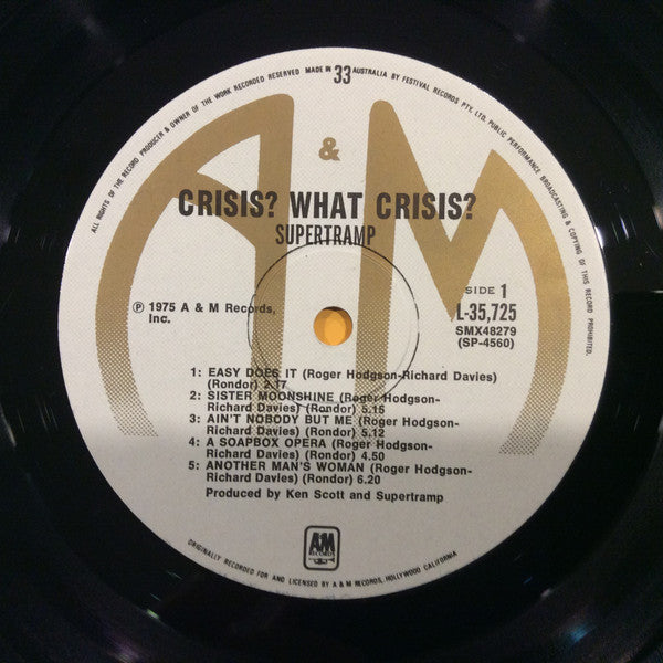 Supertramp : Crisis? What Crisis? (LP, Album)