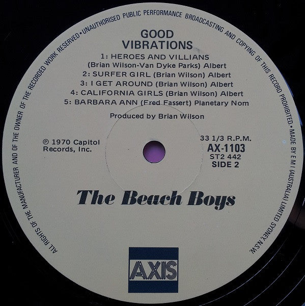 The Beach Boys : Good Vibrations (LP, Comp, RE)
