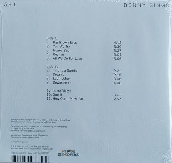 Benny Sings : Art (LP, Album, Ltd, Cre)