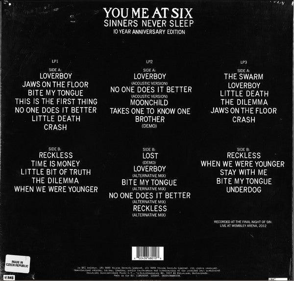 You Me At Six : Sinners Never Sleep (10 Year Anniversary Edition) (3xLP, Album, Dlx, Ltd, Gre)