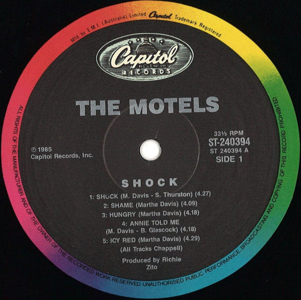 The Motels : Shock (LP, Album)