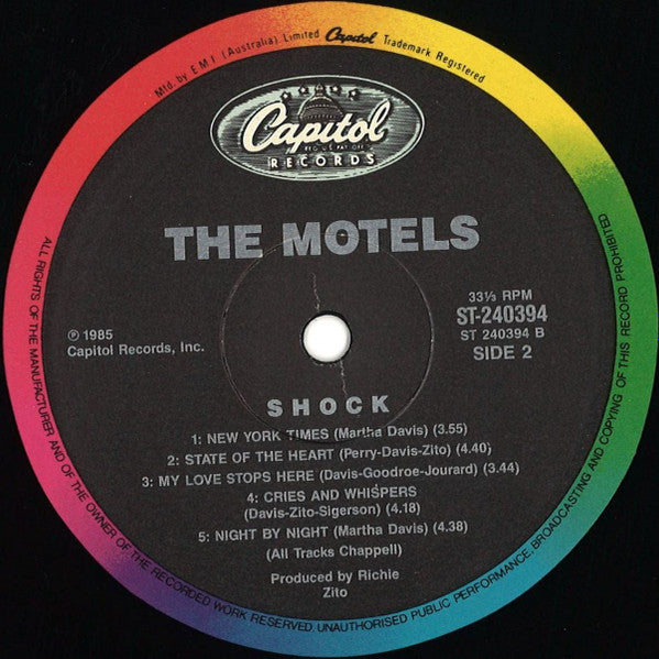 The Motels : Shock (LP, Album)