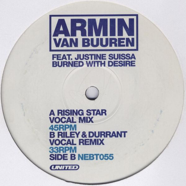 Armin van Buuren Feat. Justine Suissa : Burned With Desire (12")