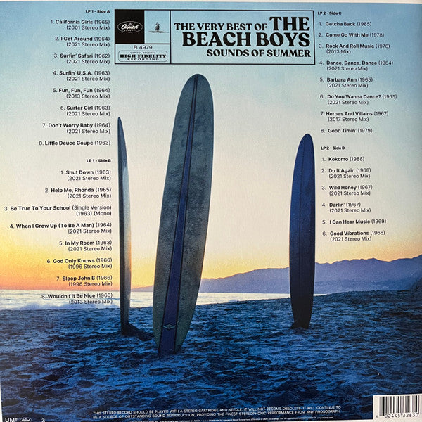 The Beach Boys : Sounds Of Summer (The Very Best Of) (2xLP, Comp, RE, 60t)