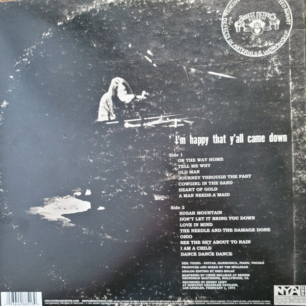 Neil Young : Dorothy Chandler Pavilion 1971 (I'm Happy That Y'All Came Down) (LP, Album, RM)