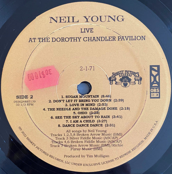 Neil Young : Dorothy Chandler Pavilion 1971 (I'm Happy That Y'All Came Down) (LP, Album, RM)