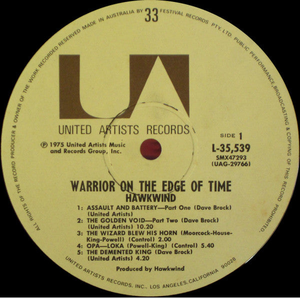 Hawkwind : Warrior On The Edge Of Time (LP, Album)