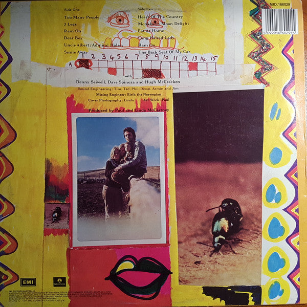 Paul & Linda McCartney : Ram (LP, Album, RE, RP)