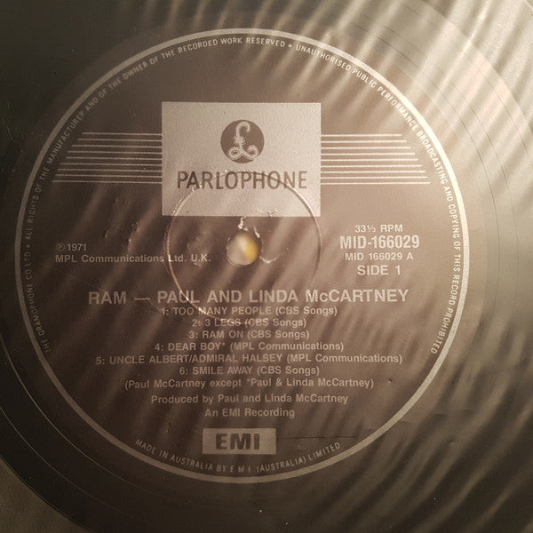Paul & Linda McCartney : Ram (LP, Album, RE, RP)